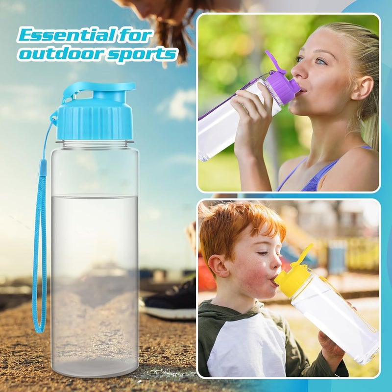Olgaa 12 Pack Water Bottles Bulk 17 oz End of the Year Gifts for Students Kids from Teacher Reusable Leak Portable Plastic Sports Summer Drink Water Bottles with Handle Strap for Cycling Camping - Image 5